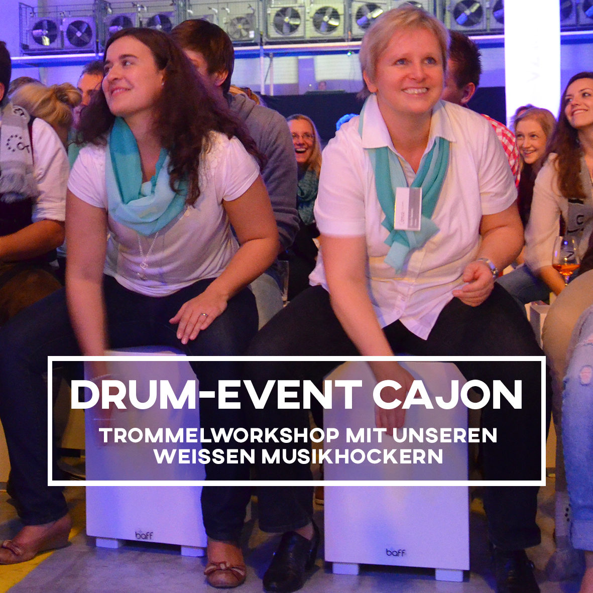 DRUM OLE Trommelworkshop, Drum-Event mit Cajon-Hocker